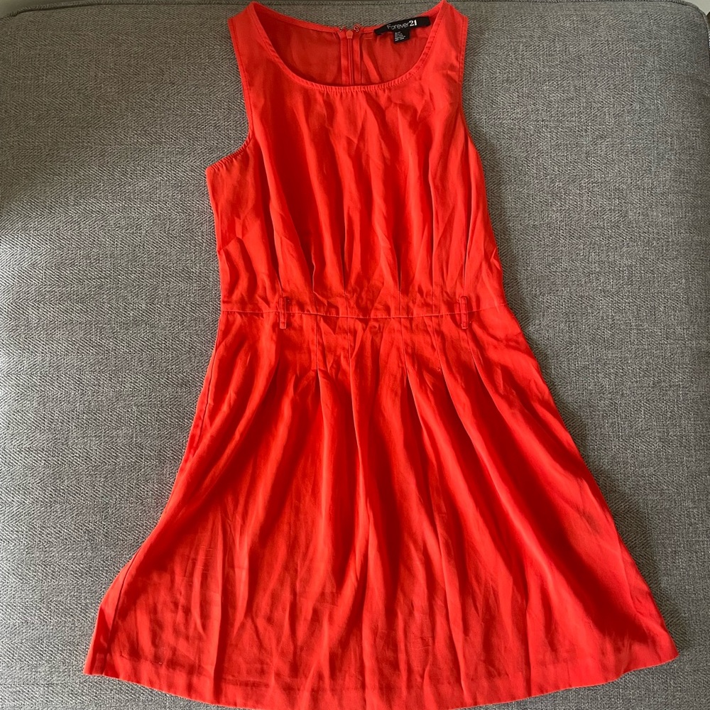Orange Skater Dress